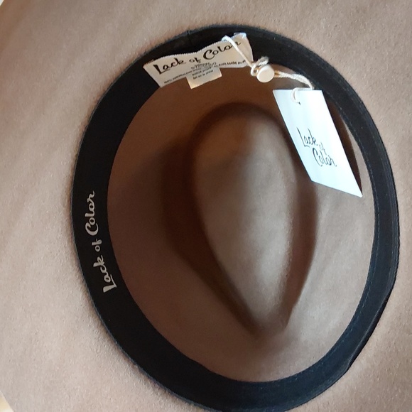 LACK OF COLOR THE GROVE FEDORA HAT COFFEE BROWN SIZE 57CM(M) - Picture 12 of 14
